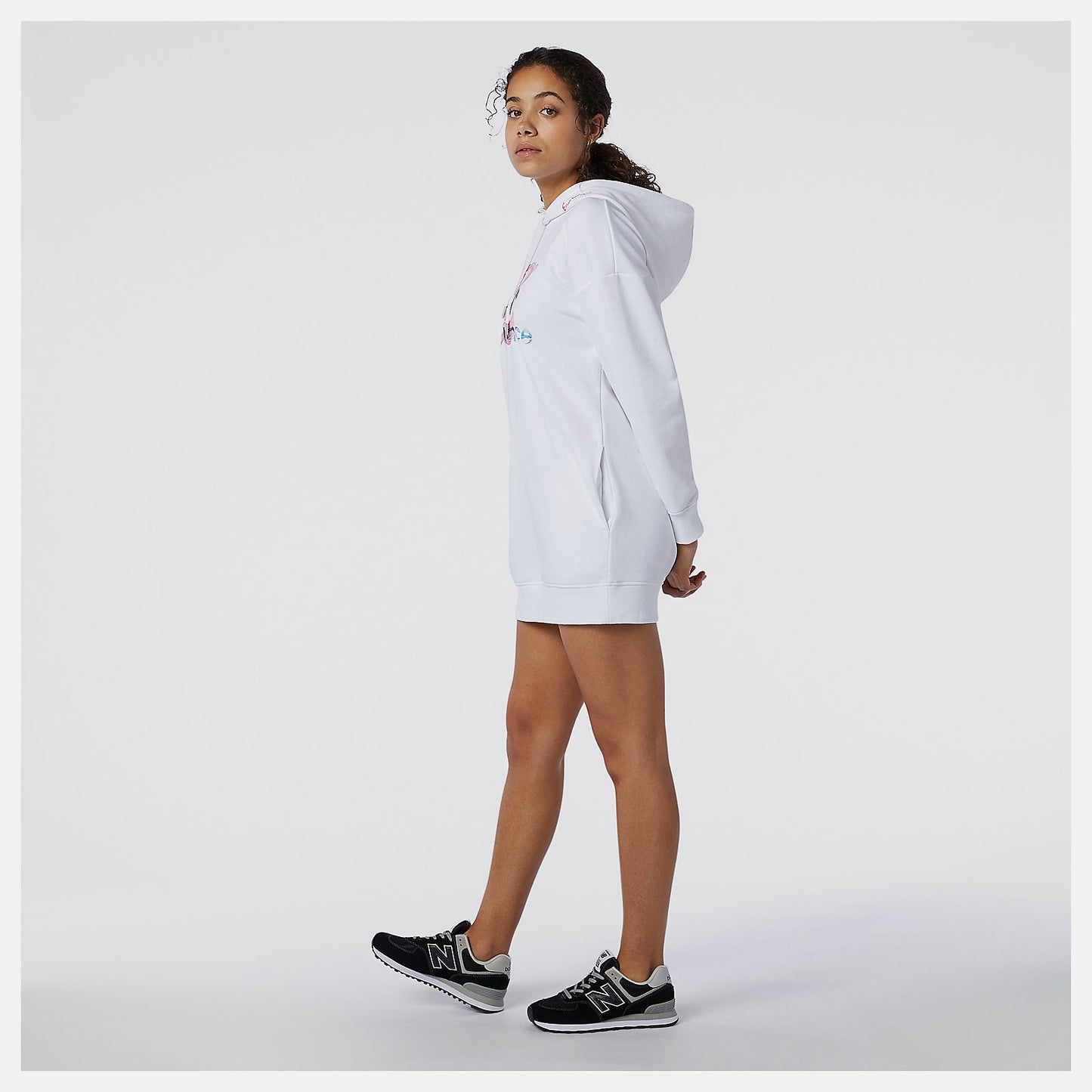 White NB Athletics Erin Loree Hoodie Dress | New Balance Clothing