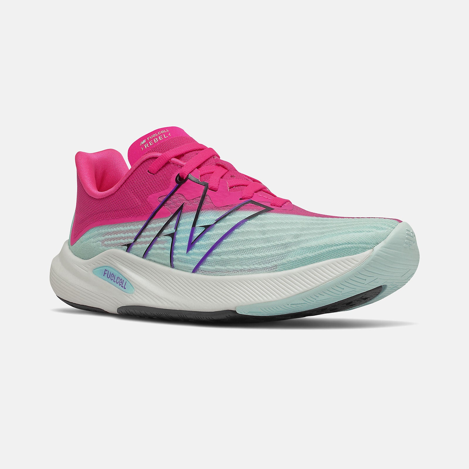 Pale Blue/Pink Glo FuelCell Rebel v2 | New Balance Shoes