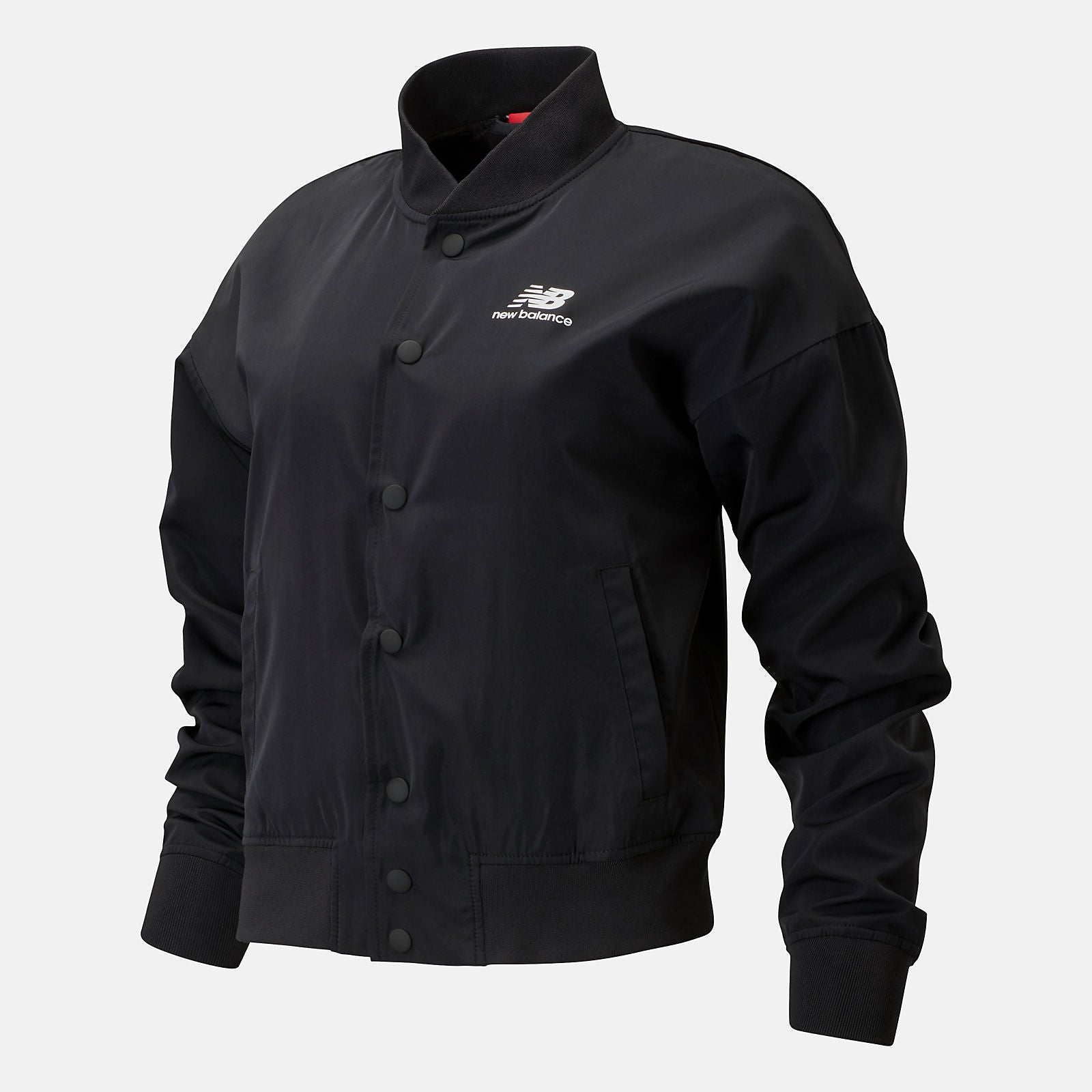 Black Essentials Core Bomber Jacket | New Balance Clothing