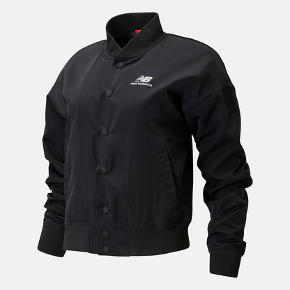 Black Essentials Core Bomber Jacket | New Balance Clothing