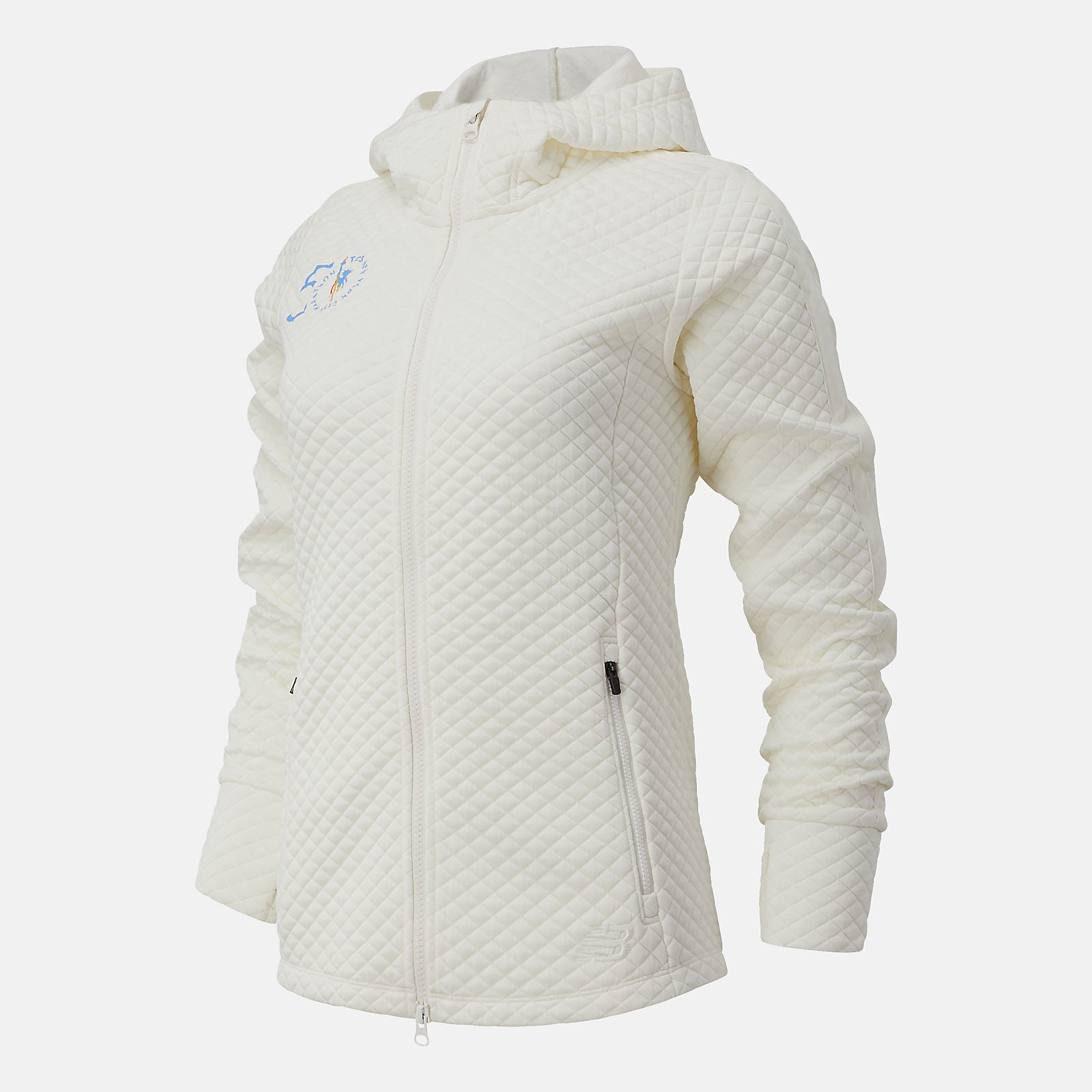 Sea Salt Heather NYC Marathon NB Heat Loft Jacket | New Balance Clothing