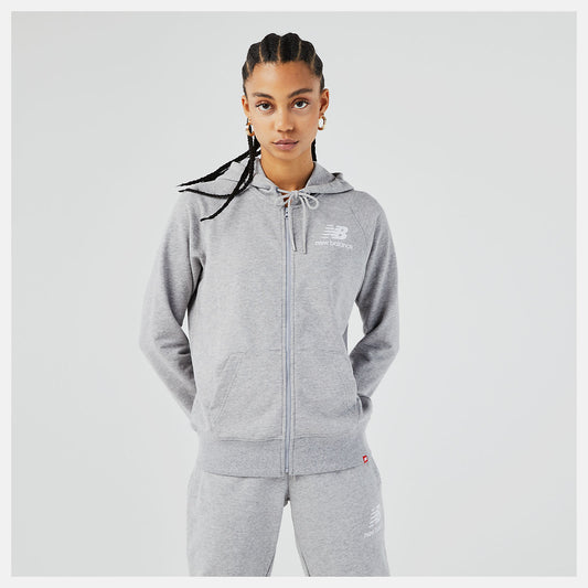 Athletic Grey Essentials FZ Hoodie | New Balance Clothing