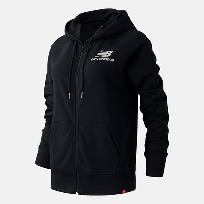 Black Essentials FZ Hoodie | New Balance Clothing