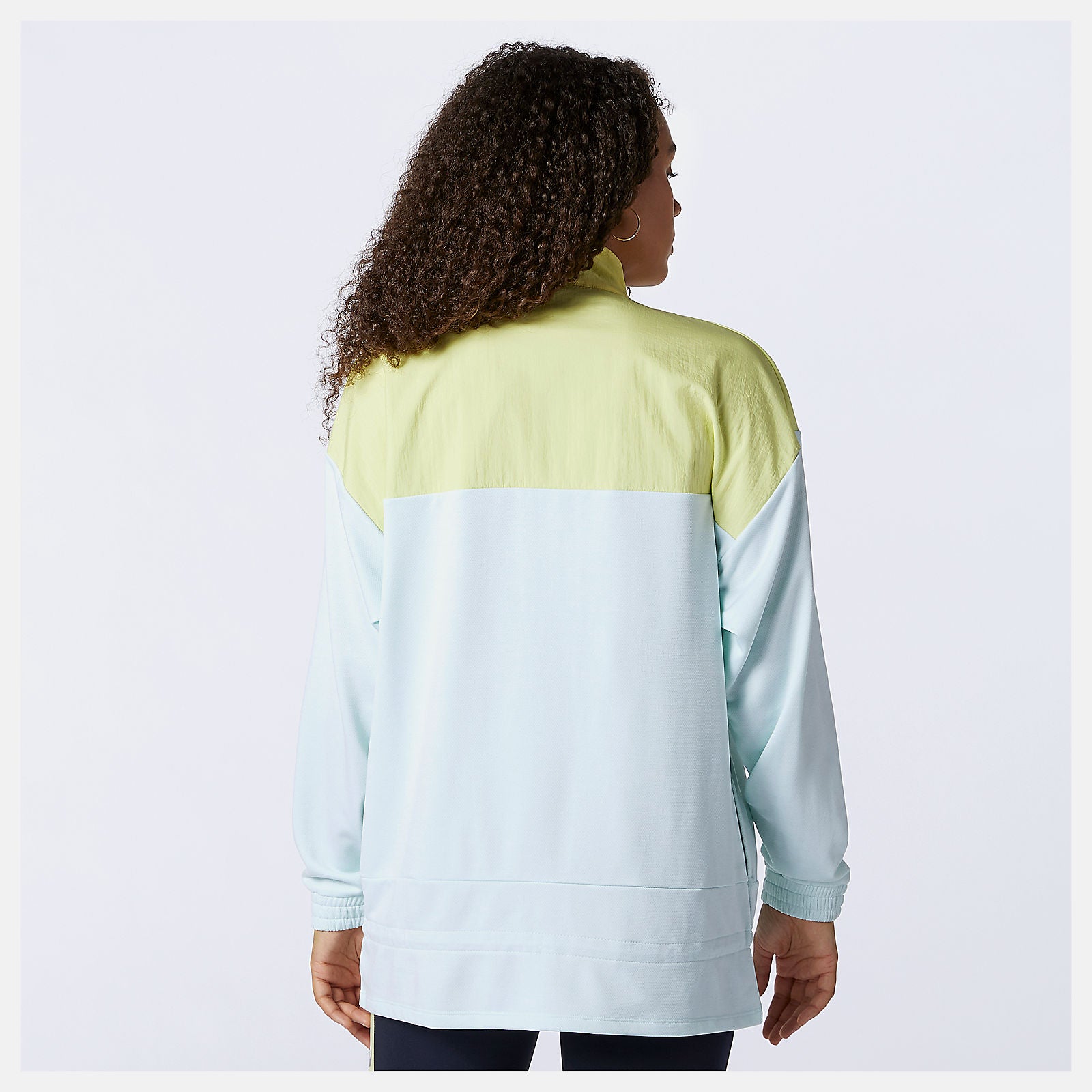 White/Jade Achiever Mix Media Jacket | New Balance Clothing