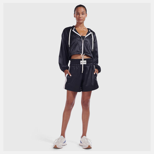 Black NB x Staud Hooded Jacket | New Balance Clothing