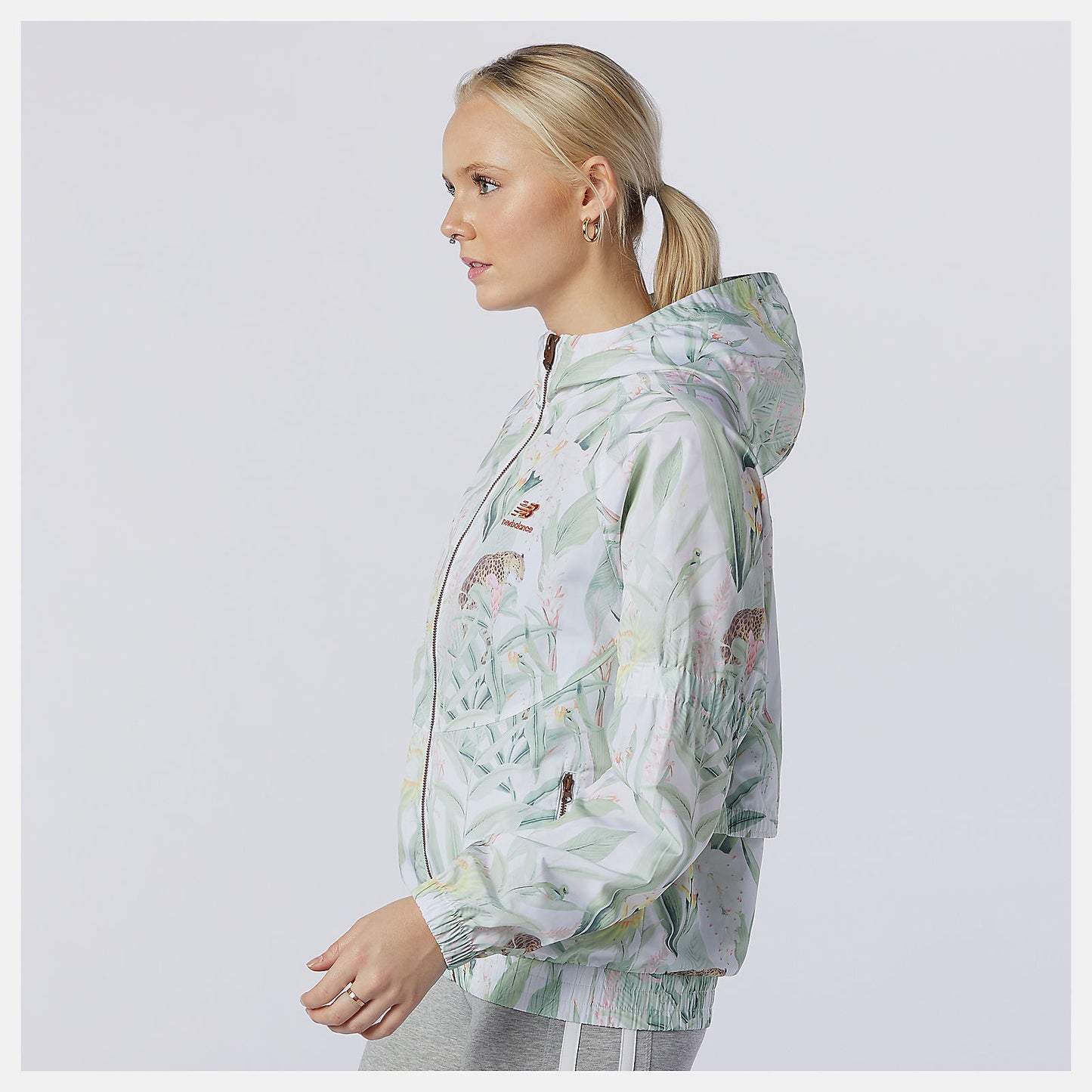 White Print NB Essentials Botanical Jacket | New Balance Clothing