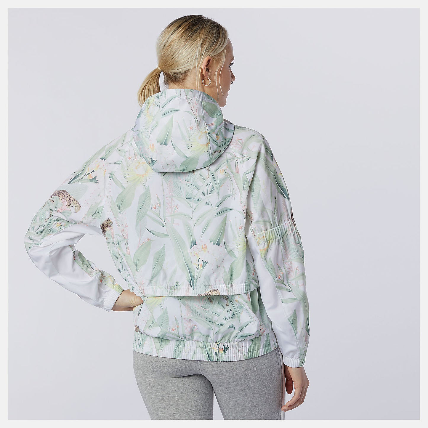 White Print NB Essentials Botanical Jacket | New Balance Clothing
