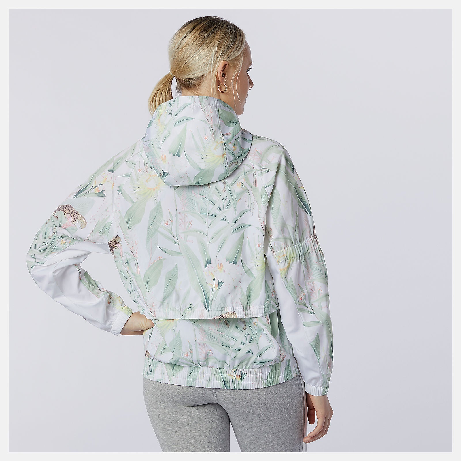 White Print NB Essentials Botanical Jacket | New Balance Clothing