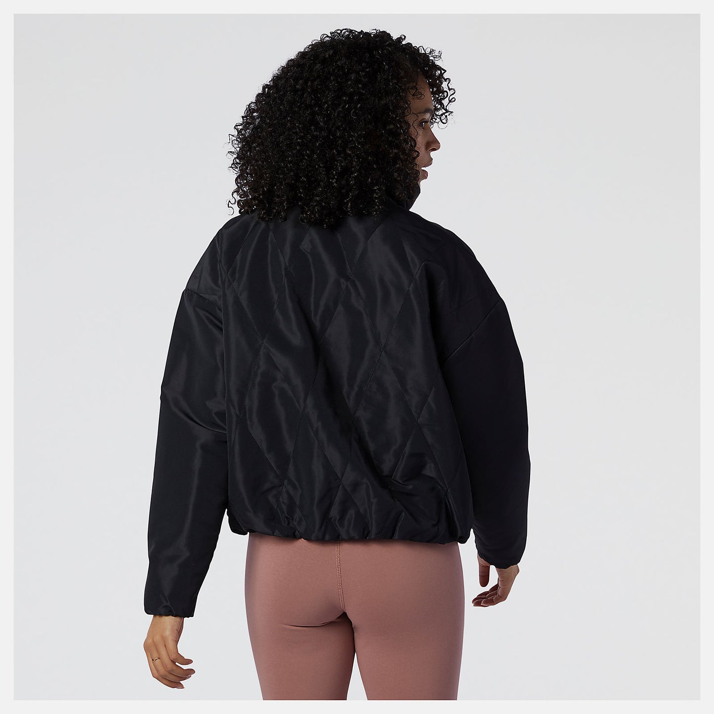 Black NB Athletics Argyle Quilted Jacket | New Balance Clothing