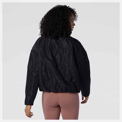 Black NB Athletics Argyle Quilted Jacket | New Balance Clothing