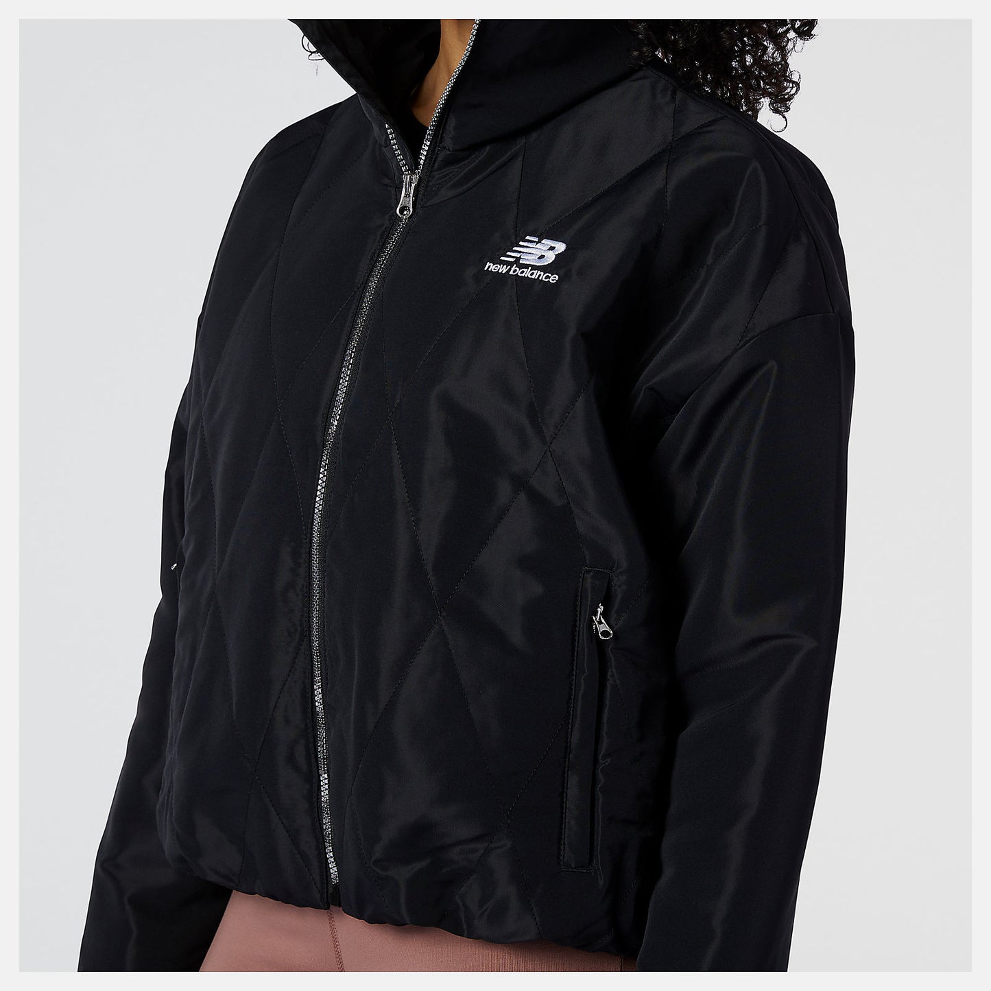 Black NB Athletics Argyle Quilted Jacket | New Balance Clothing