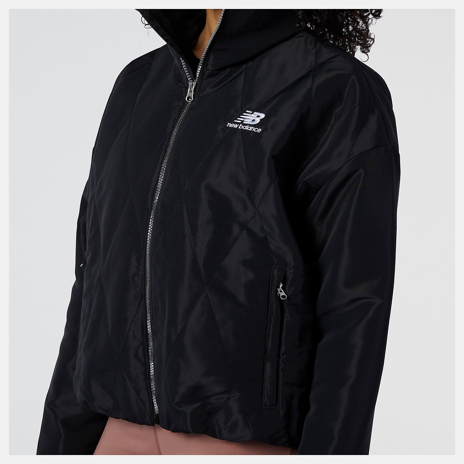 Black NB Athletics Argyle Quilted Jacket | New Balance Clothing