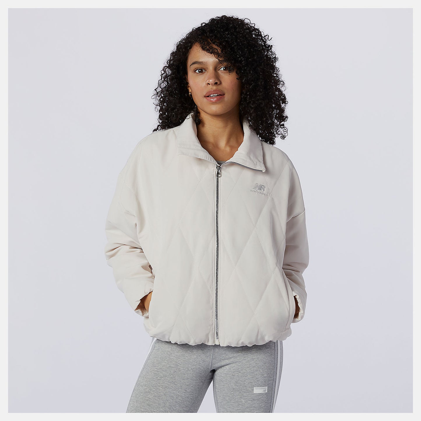 Raw Silk NB Athletics Argyle Quilted Jacket | New Balance Clothing