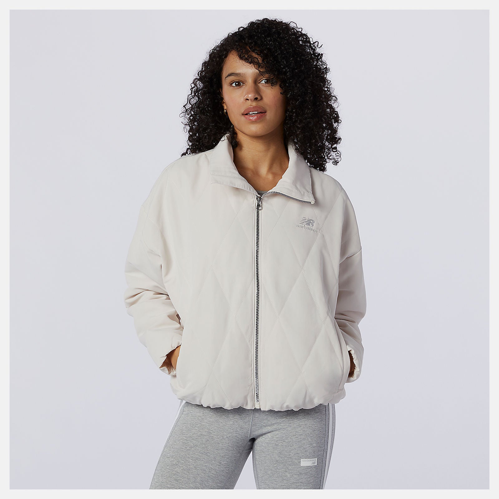 Raw Silk NB Athletics Argyle Quilted Jacket | New Balance Clothing