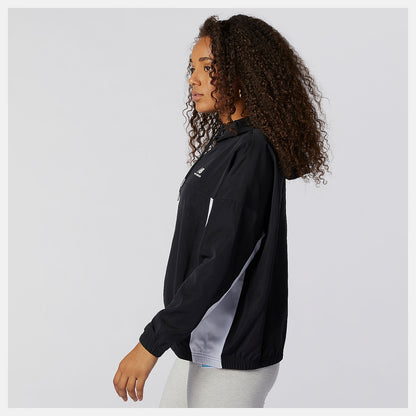 Black NB Essentials Windbreaker Anorak Jacket | New Balance Clothing