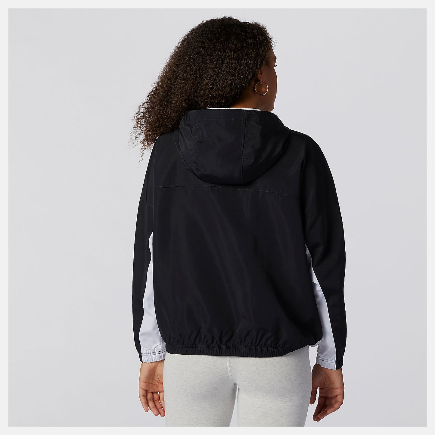 Black NB Essentials Windbreaker Anorak Jacket | New Balance Clothing