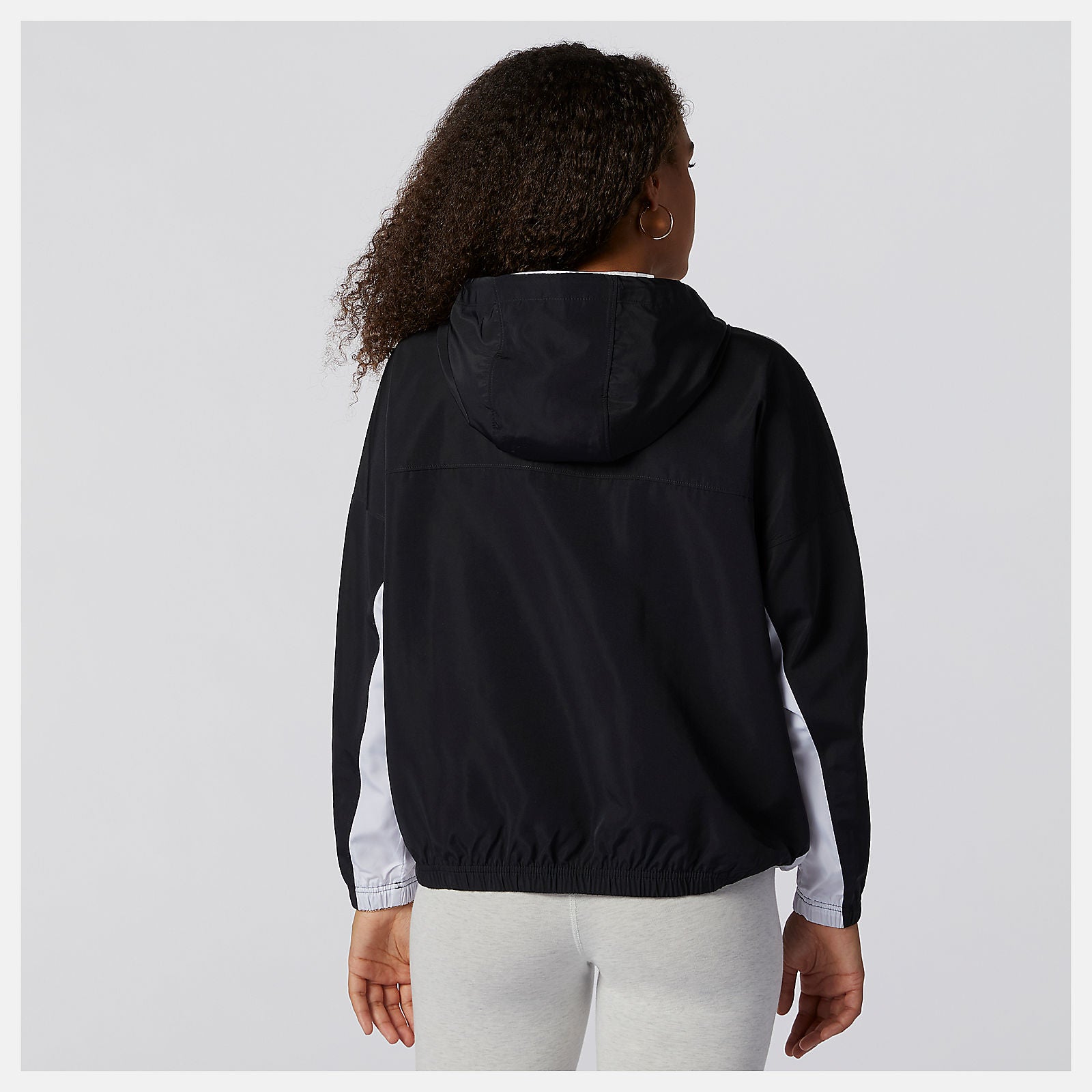 Black NB Essentials Windbreaker Anorak Jacket | New Balance Clothing