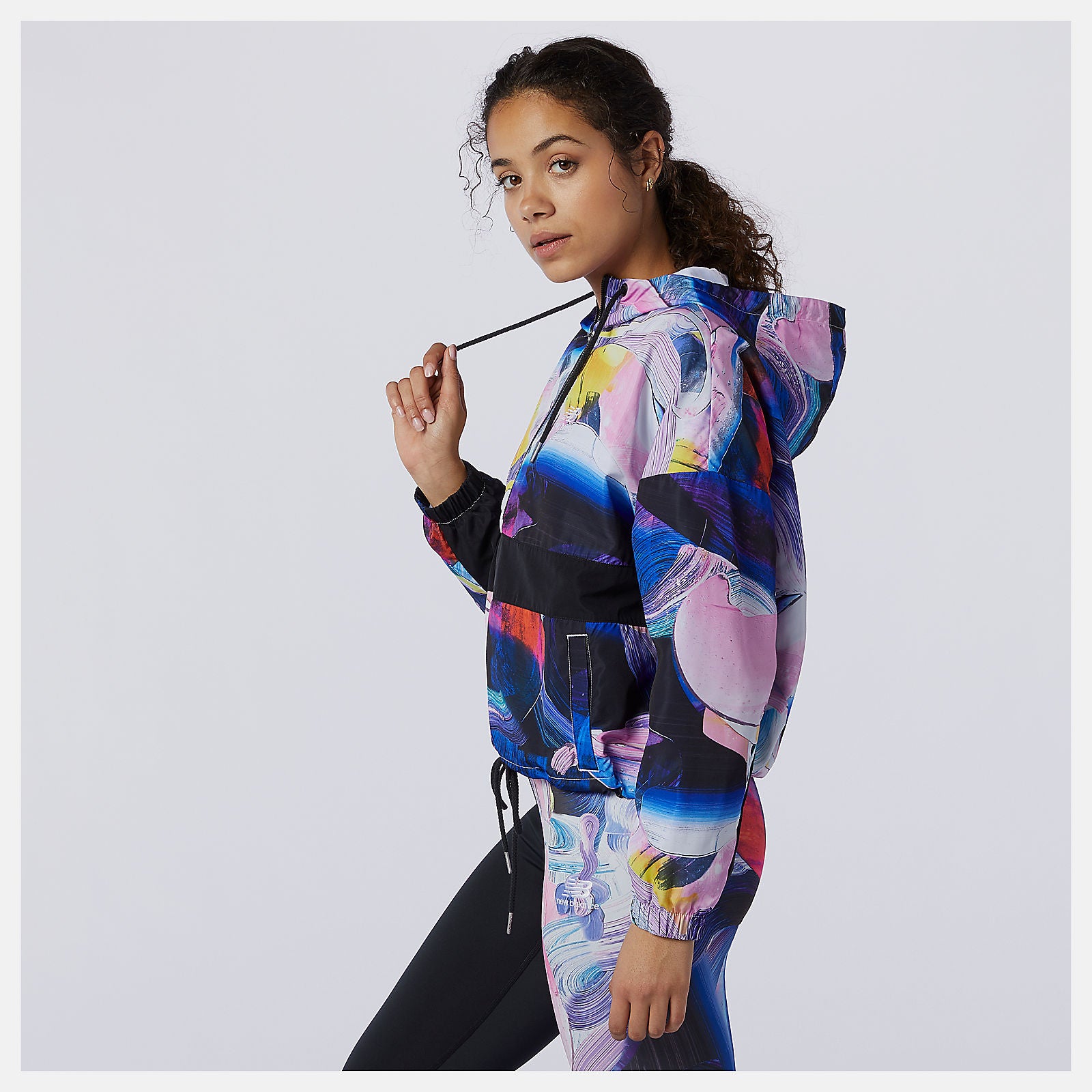 White Print NB Athletics Printed Anorak Jacket | New Balance Clothing