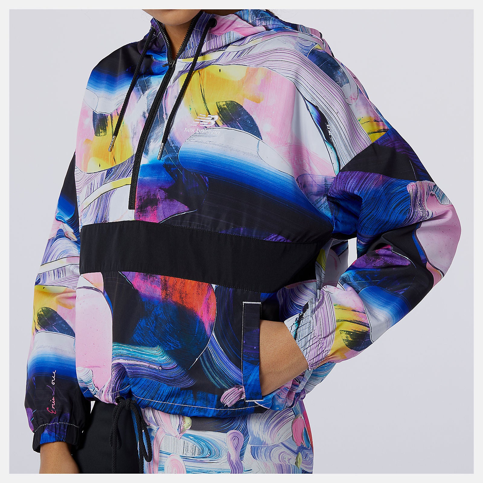 White Print NB Athletics Printed Anorak Jacket | New Balance Clothing