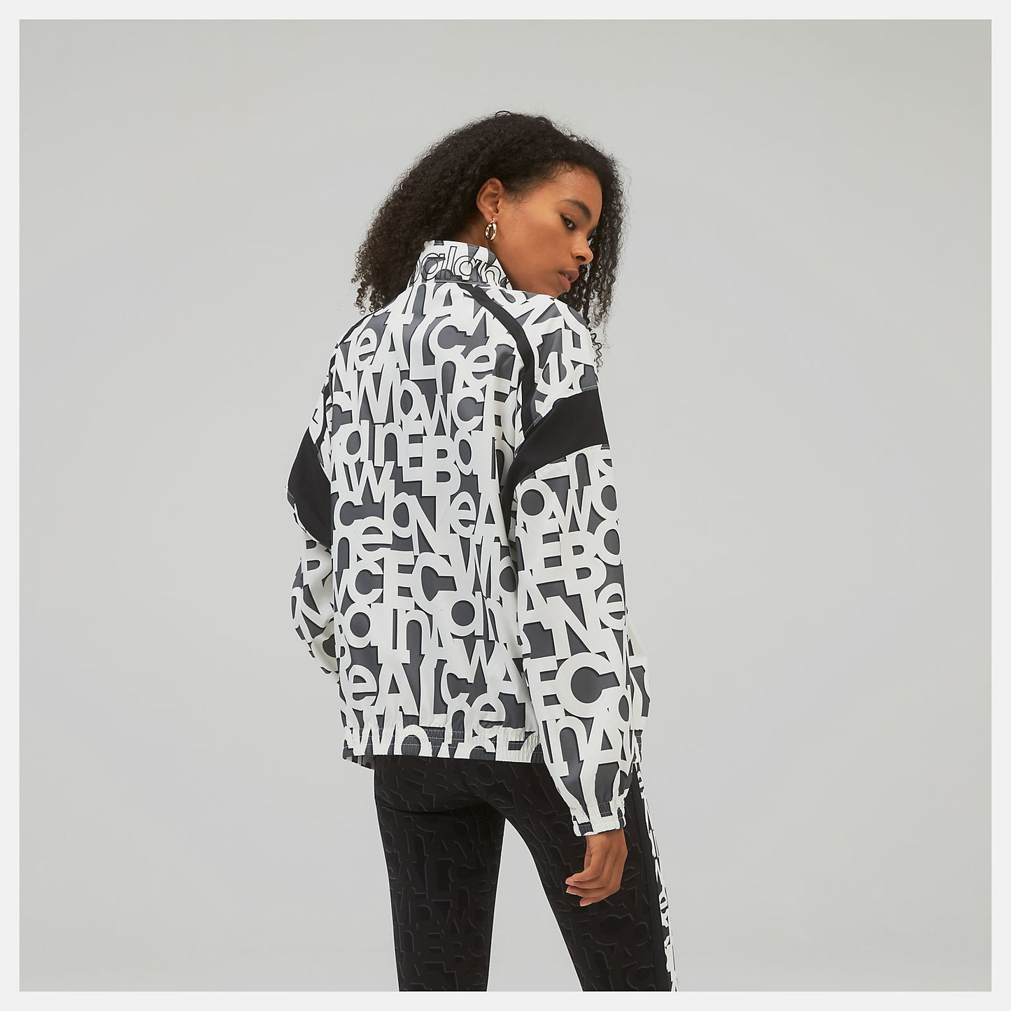 White Relentless Printed Woven Jacket | New Balance Clothing