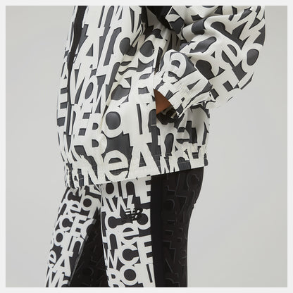 White Relentless Printed Woven Jacket | New Balance Clothing