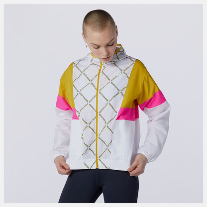 Gold Printed Fast Flight Jacket | New Balance Clothing