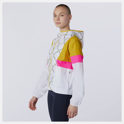 Gold Printed Fast Flight Jacket | New Balance Clothing