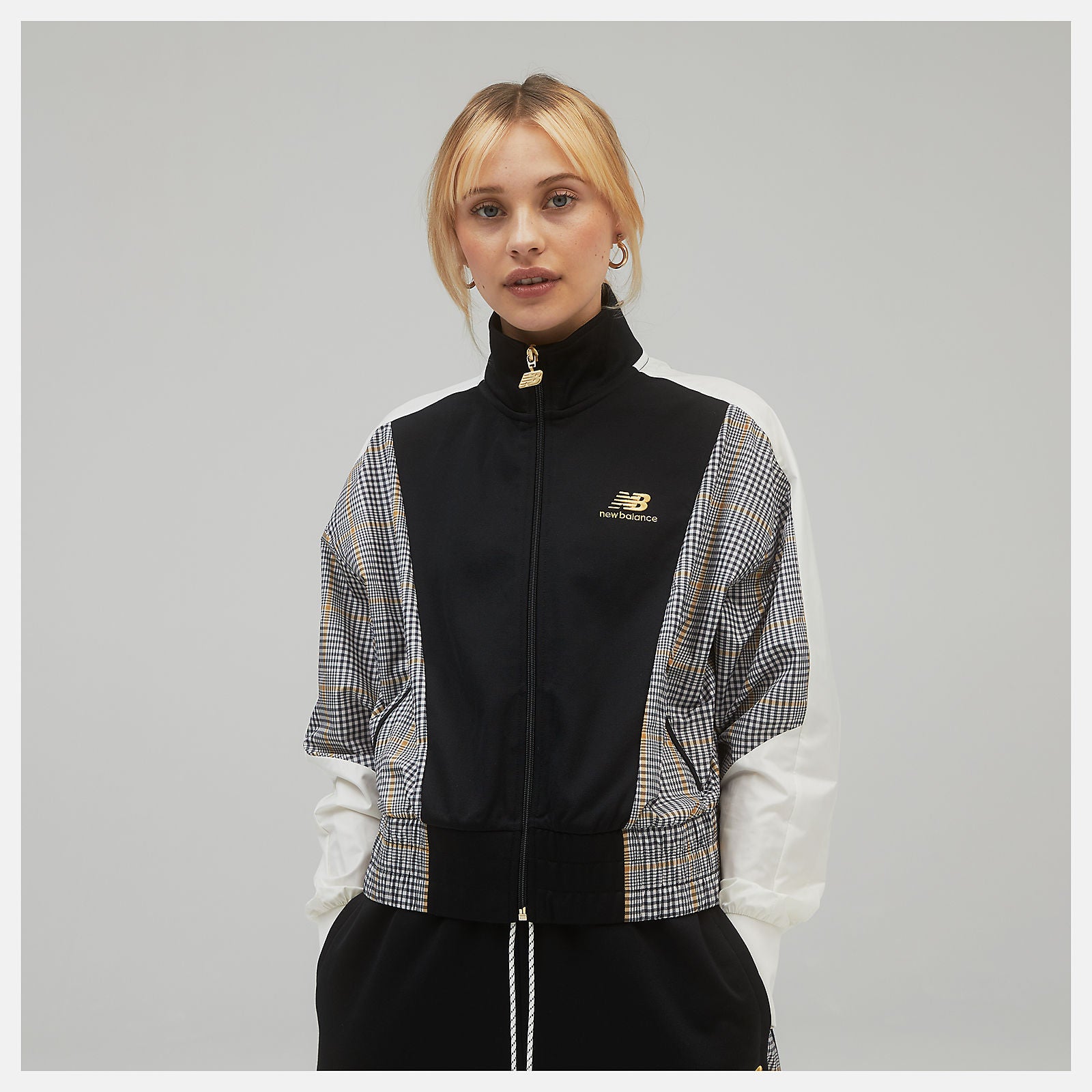 Black NB Athletics Higher Learning Stripe Track Jacket | New Balance Clothing
