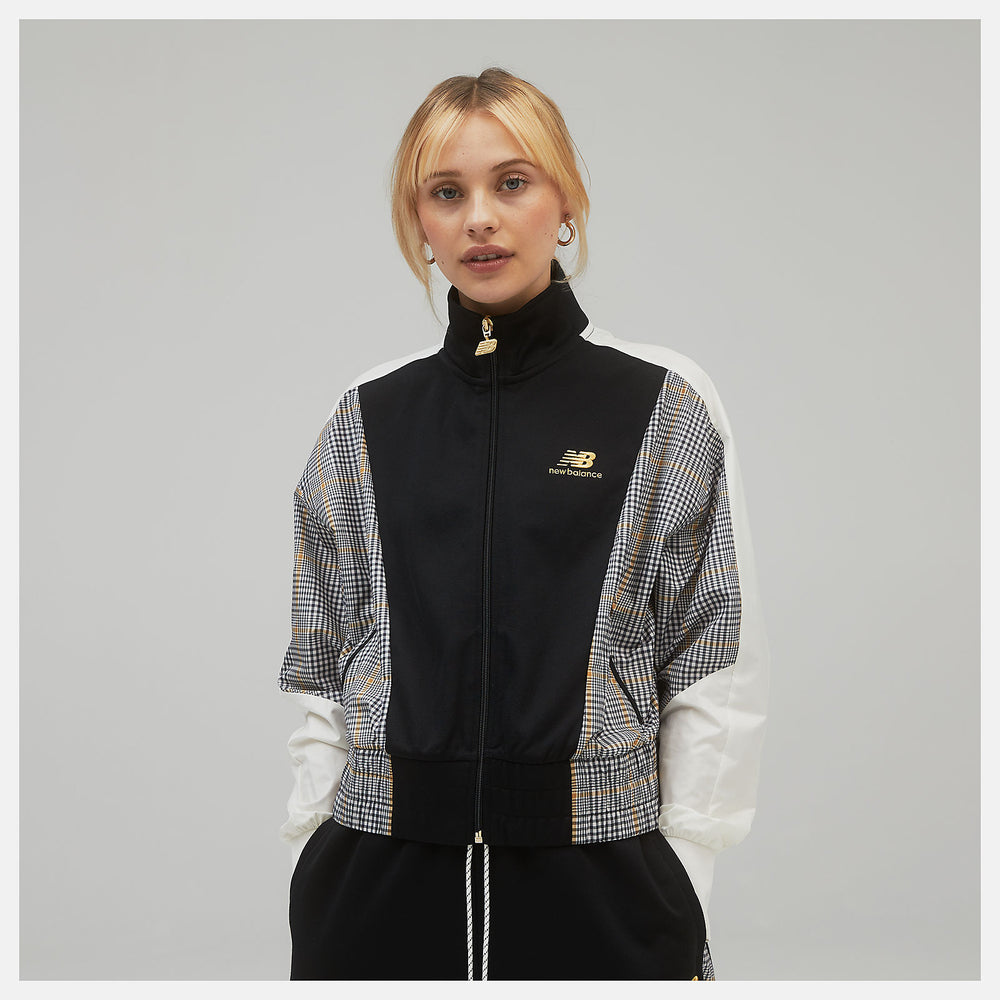 Black NB Athletics Higher Learning Stripe Track Jacket | New Balance Clothing