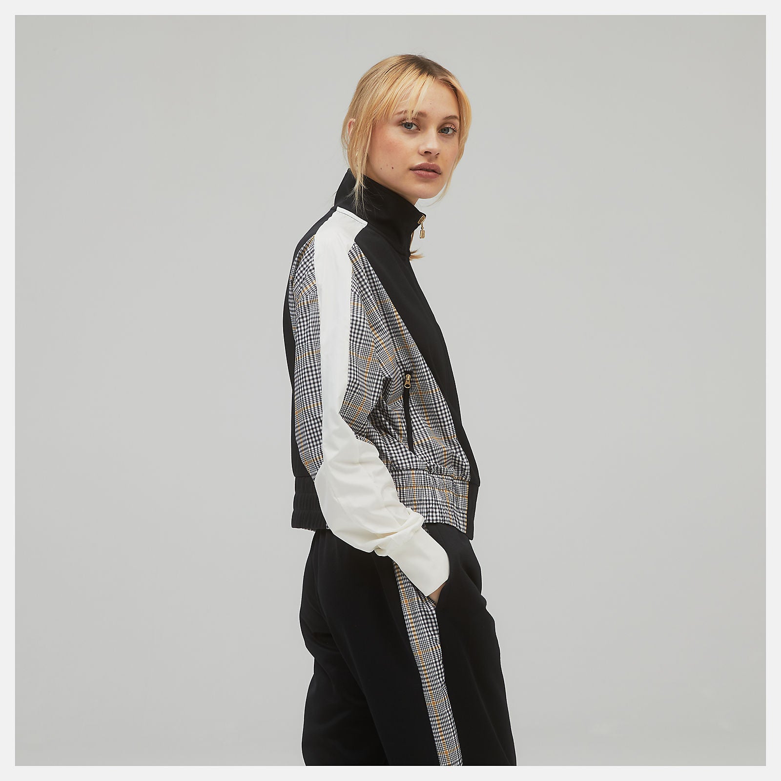 Black NB Athletics Higher Learning Stripe Track Jacket | New Balance Clothing