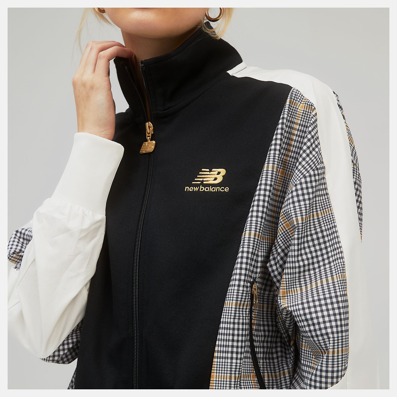 Black NB Athletics Higher Learning Stripe Track Jacket | New Balance Clothing