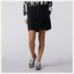 Black NB Athletics Collide Terry Skirt | New Balance Clothing