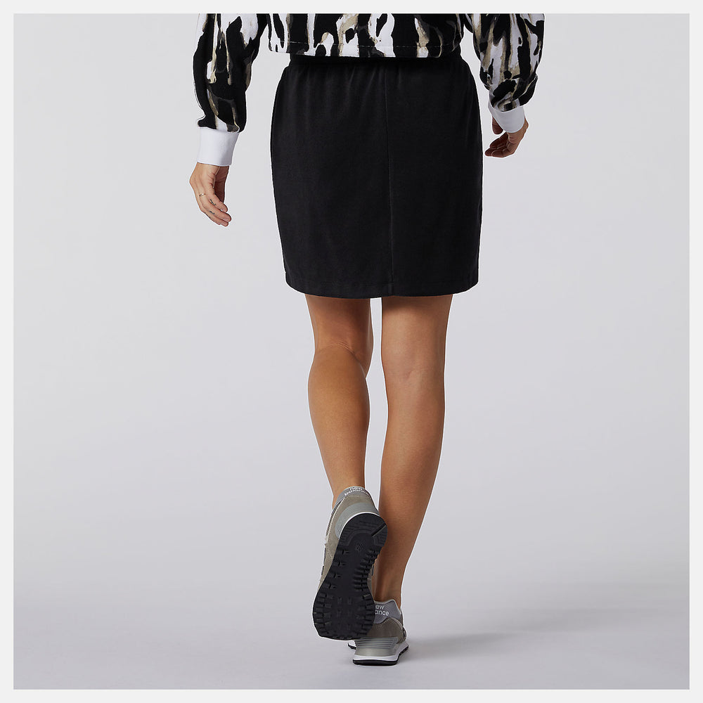 Black NB Athletics Collide Terry Skirt | New Balance Clothing