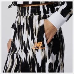 White NB Athletics Collide Printed Terry Skirt | New Balance Clothing