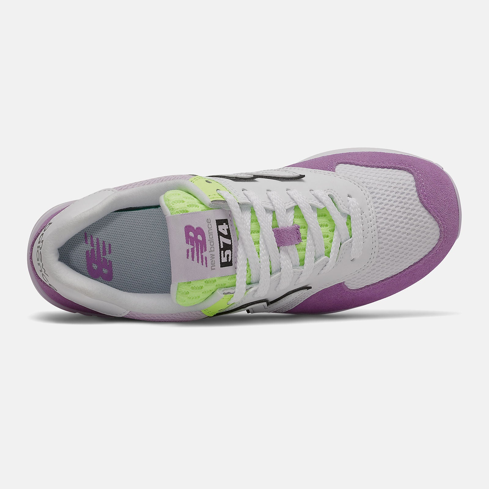 Purple/Bleached Lime Glo 574 | New Balance Shoes
