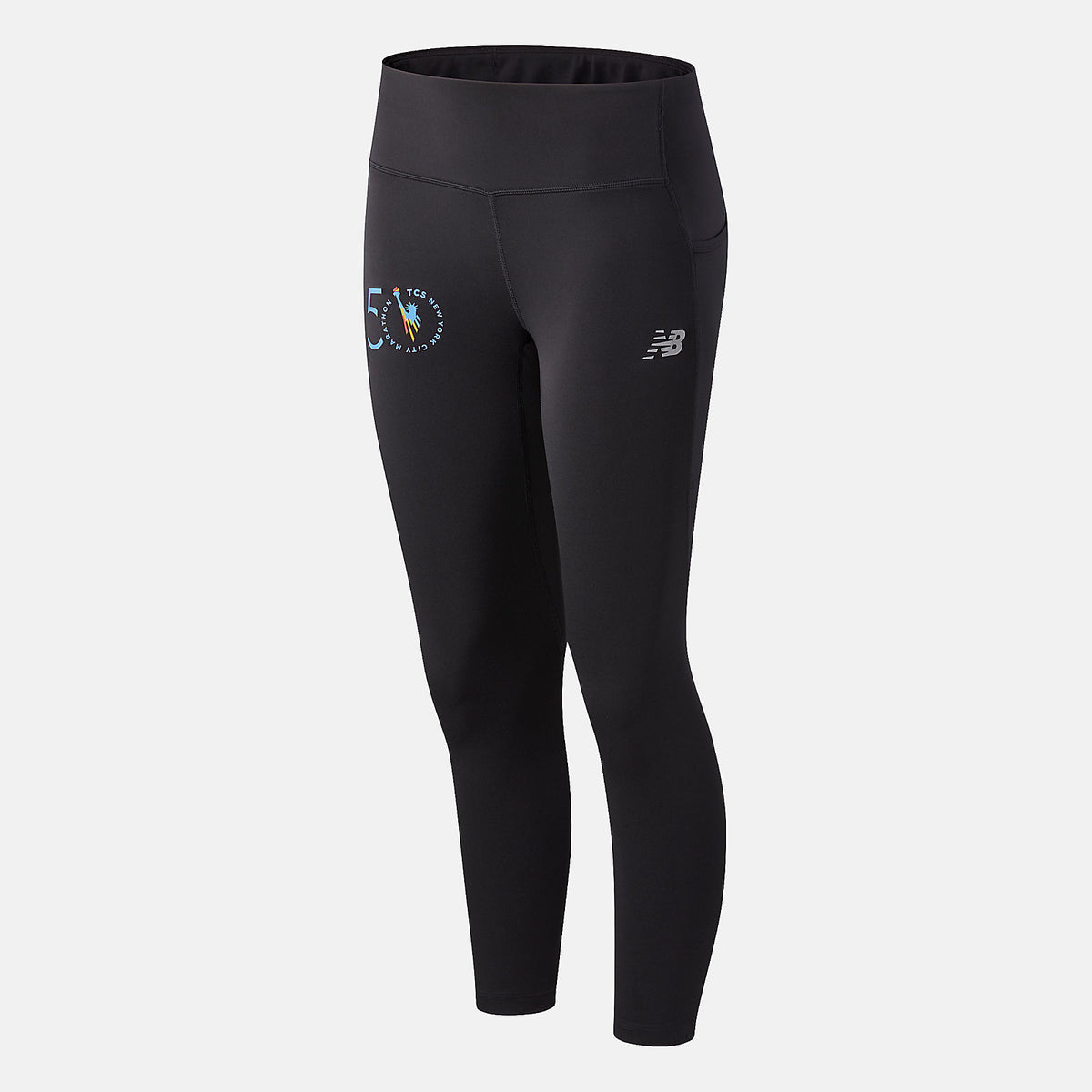 Black NYC Marathon Impact Run Crop Without Mesh | New Balance Clothing