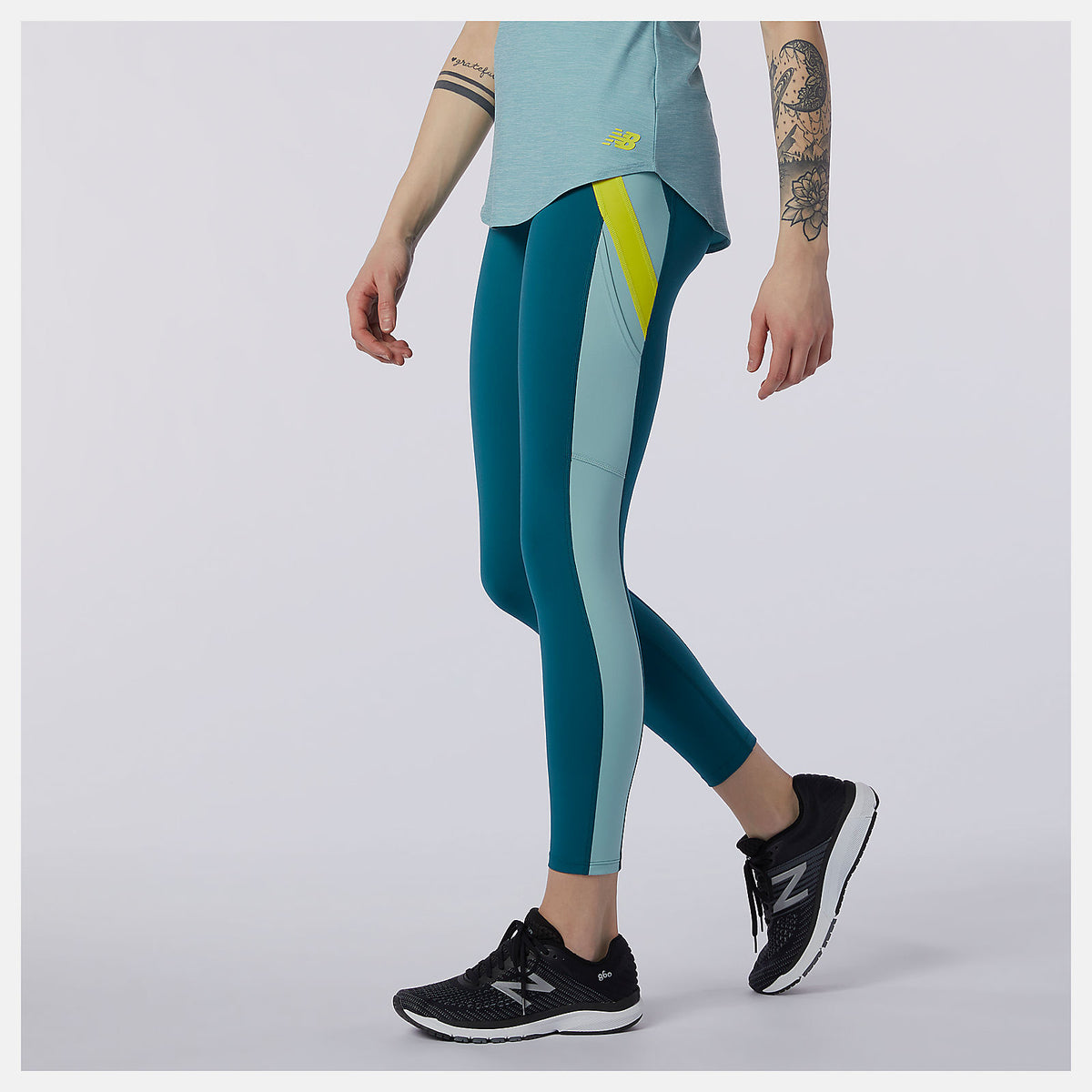 Mountain Teal Transform 7/8 NBSleek Tight | New Balance Clothing