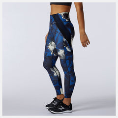 Blue Transform 7/8 NBSleek Printed Tight | New Balance Clothing