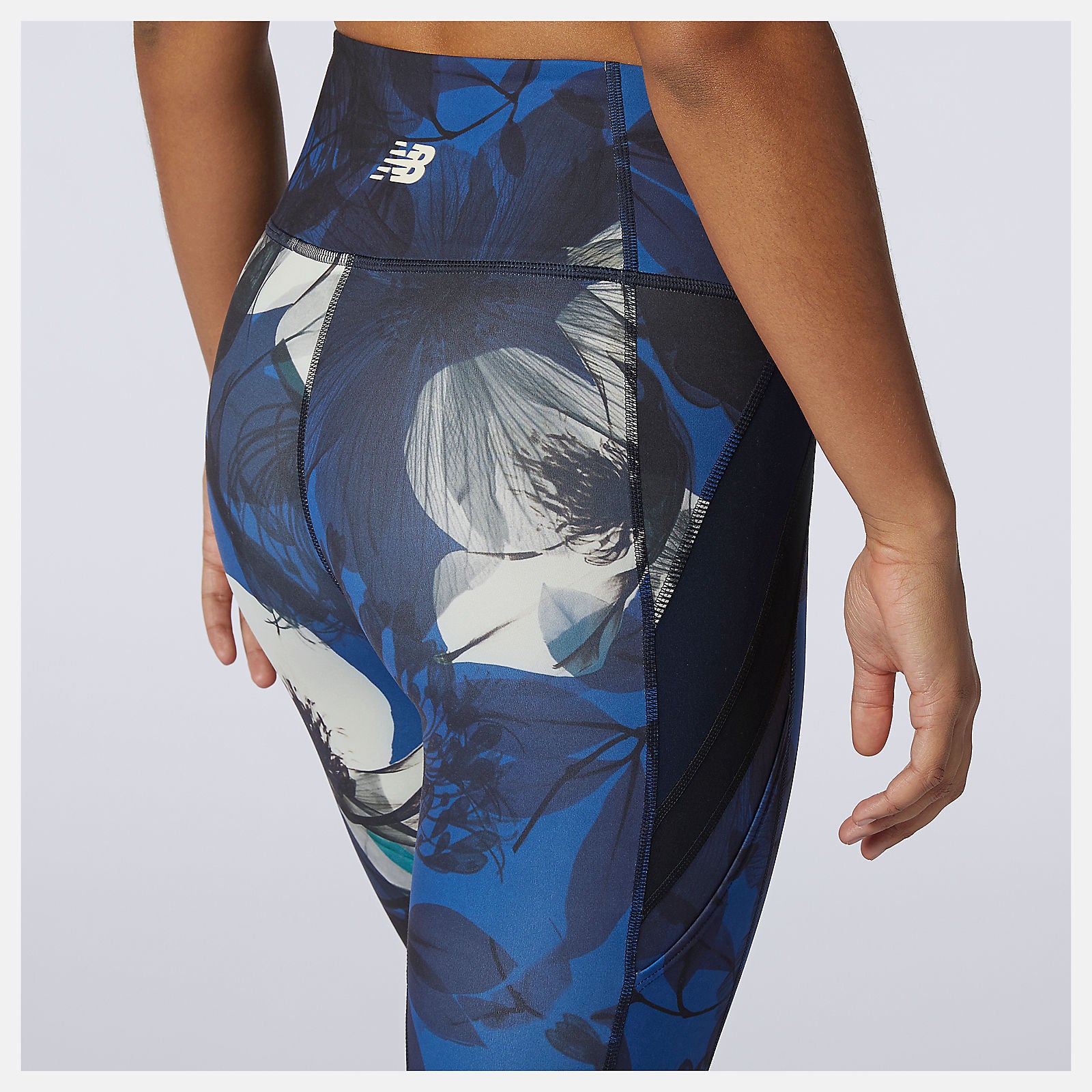 Blue Transform 7/8 NBSleek Printed Tight | New Balance Clothing