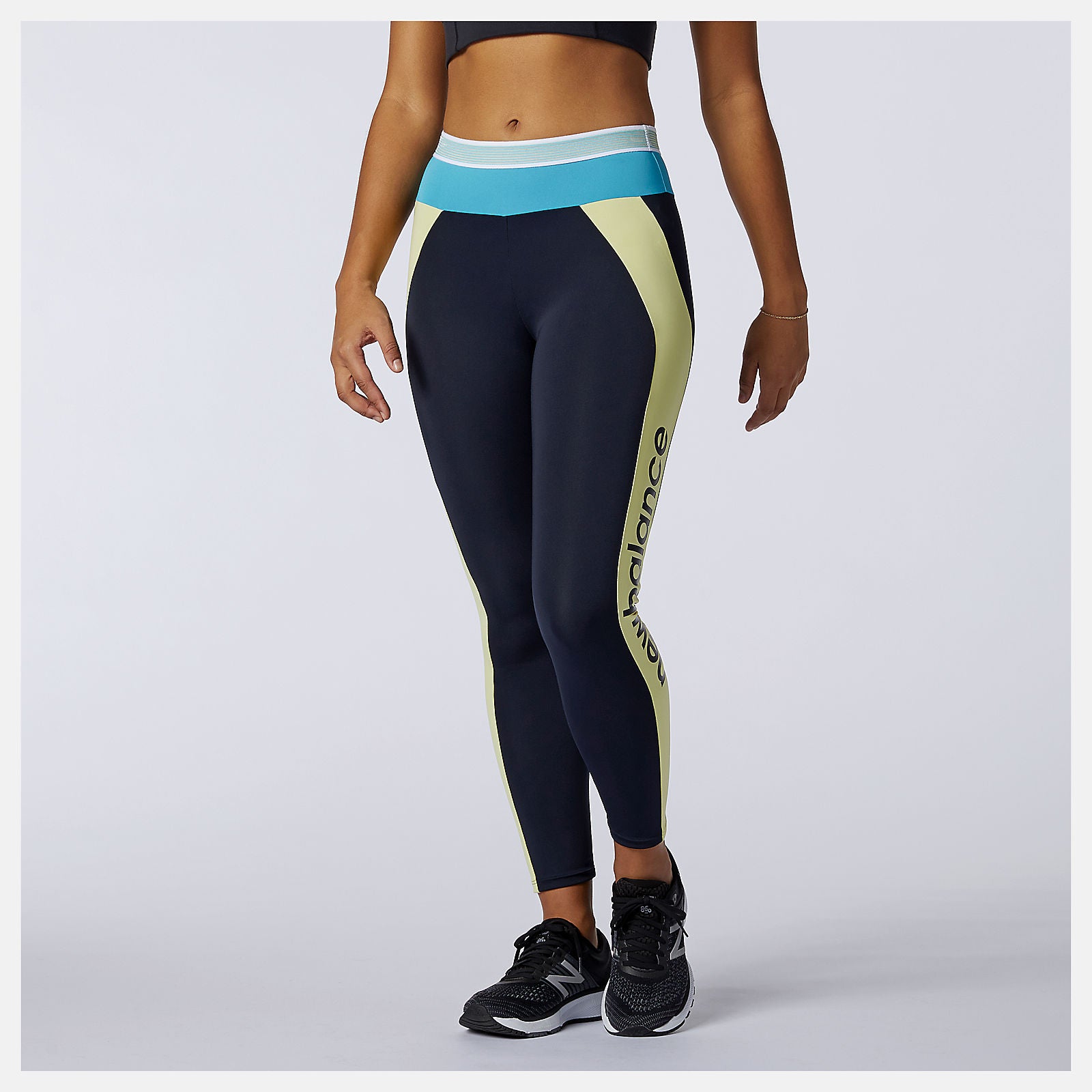 Yellow Achiever Remix High Rise 7/8 Tight | New Balance Clothing