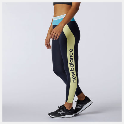 Yellow Achiever Remix High Rise 7/8 Tight | New Balance Clothing