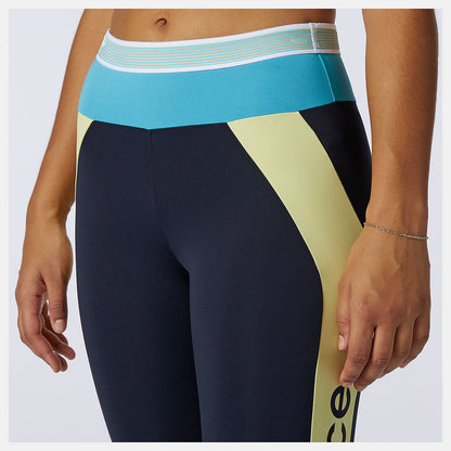 Yellow Achiever Remix High Rise 7/8 Tight | New Balance Clothing