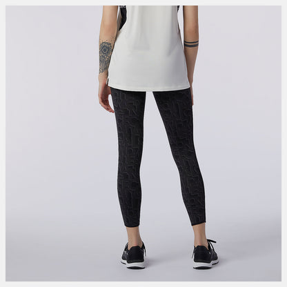 White Relentless Printed High Rise 7/8 Tight | New Balance Clothing