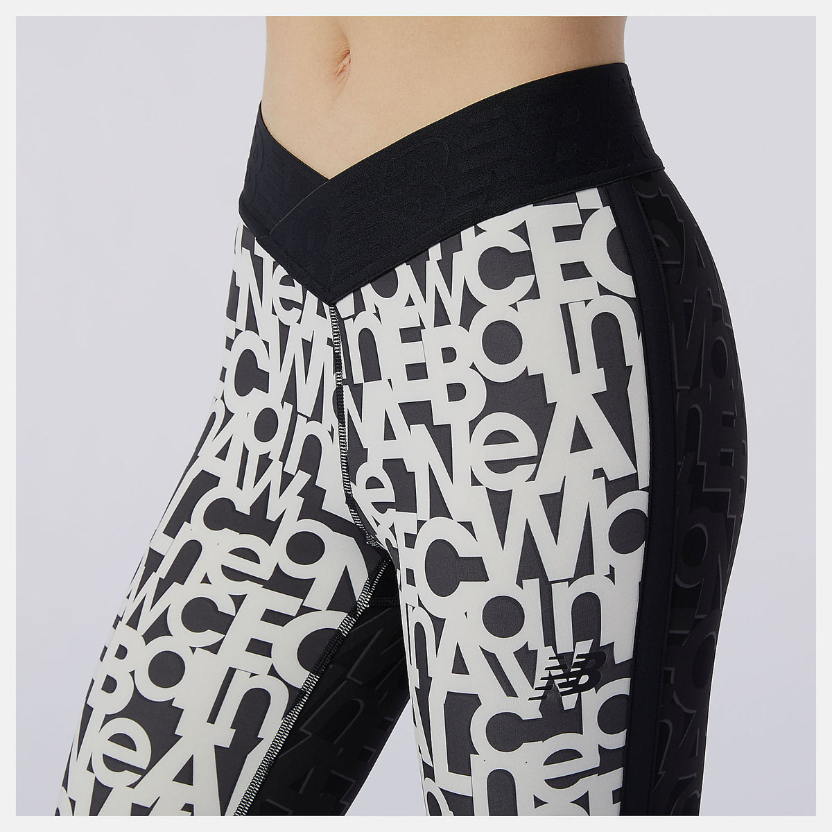 White Relentless Printed High Rise 7/8 Tight | New Balance Clothing