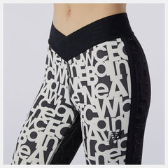 White Relentless Printed High Rise 7/8 Tight | New Balance Clothing