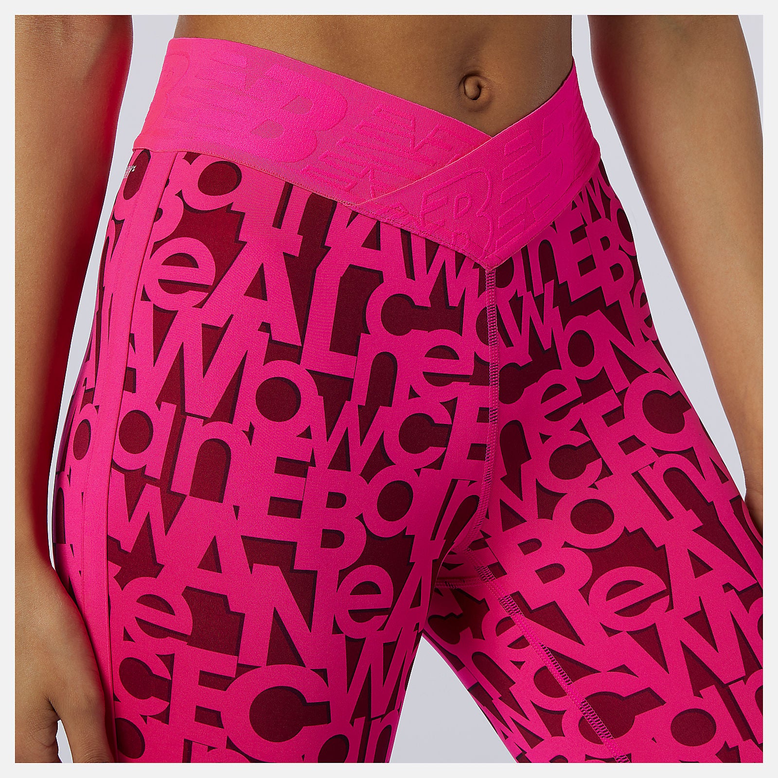 Pink Glo Relentless Printed High Rise 7/8 Tight | New Balance Clothing