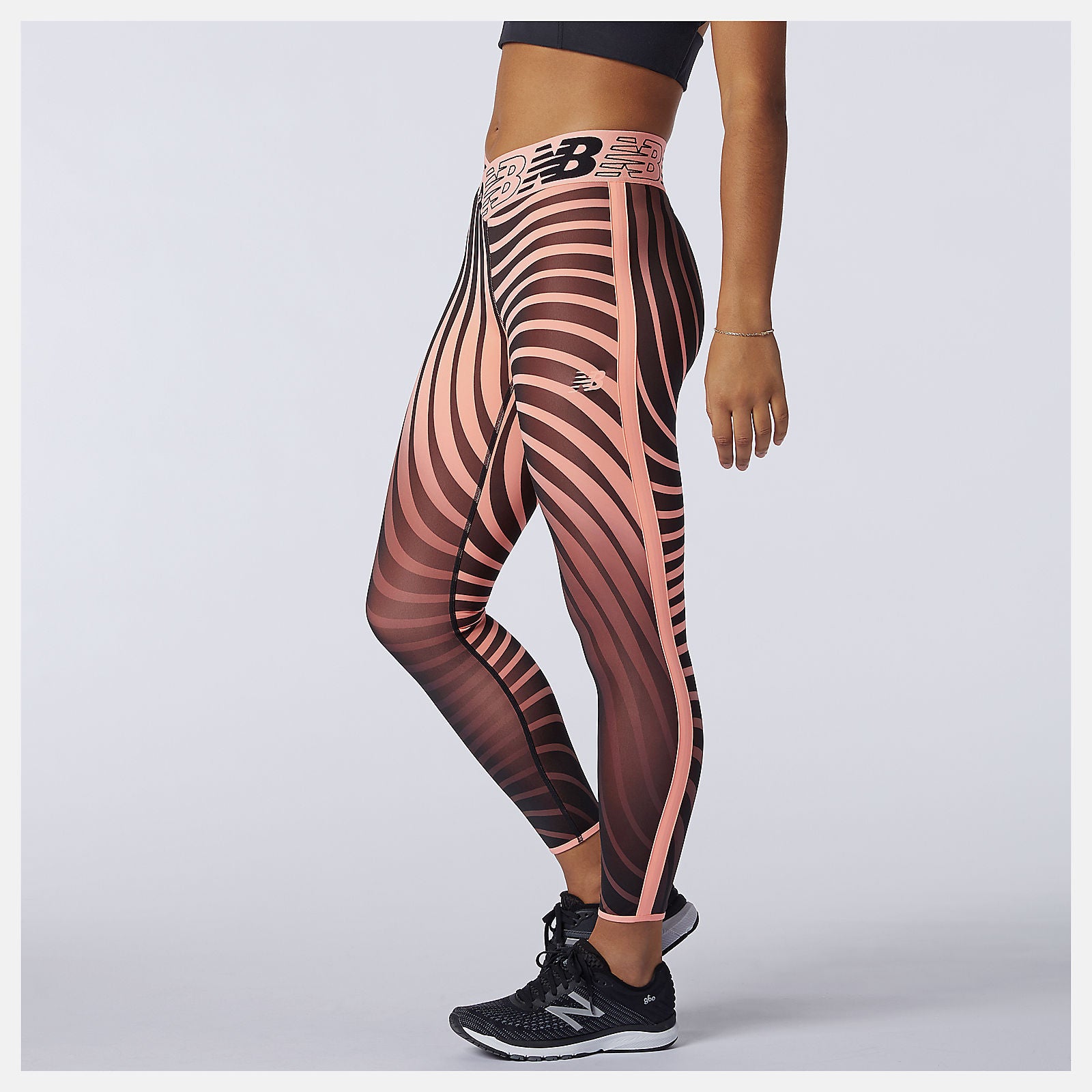 Paradise Pink Relentless Printed High Rise 7/8 Tight | New Balance Clothing