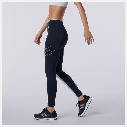 UV Blue Heather Printed Fast Flight Tight | New Balance Clothing