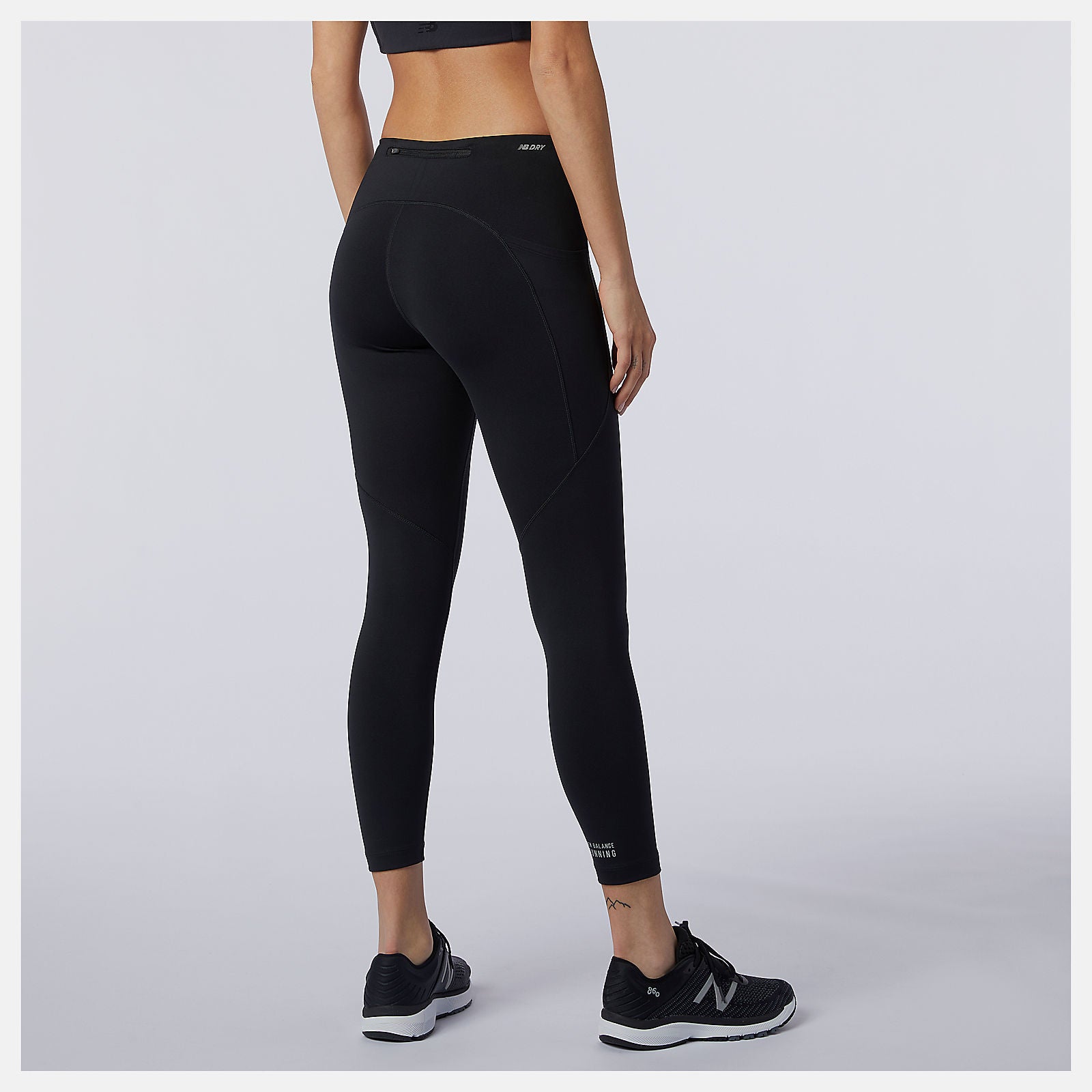 Black Impact Run Crop | New Balance Clothing