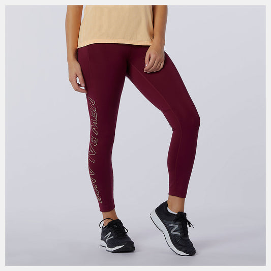 Garnet Printed Impact Run Crop | New Balance Clothing